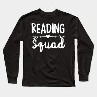 Reading Squad Teacher Gift Arrow Long Sleeve T-Shirt